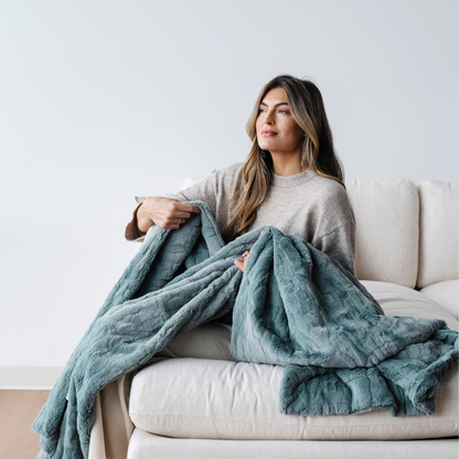 PATTERNED FAUX FUR XL THROW BLANKETS