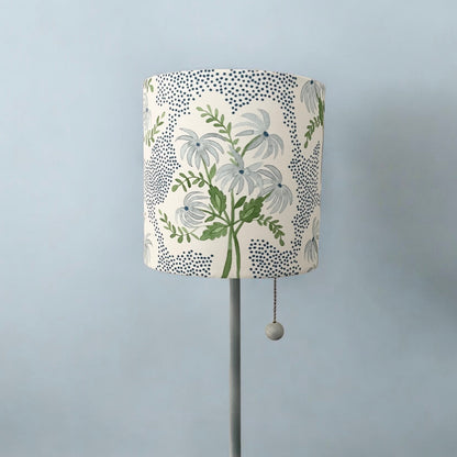 Blue Floral Lampshade in Pearl&