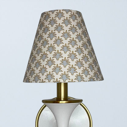 Blue and Beige Sconce Shade in Whitney