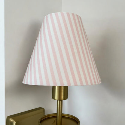 Pink Striped Sconce Shade