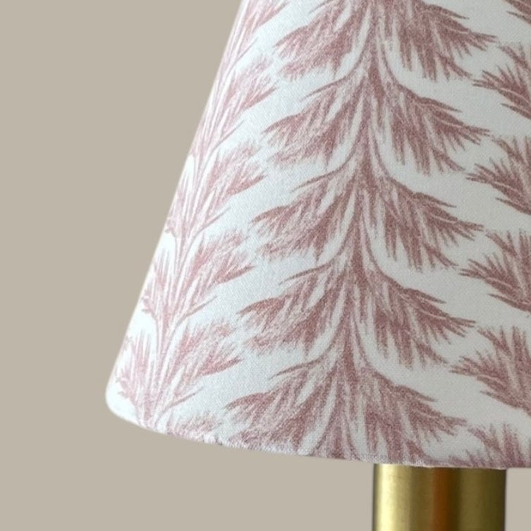 Pink Mauve Sconce Shade in Sabal Stripe