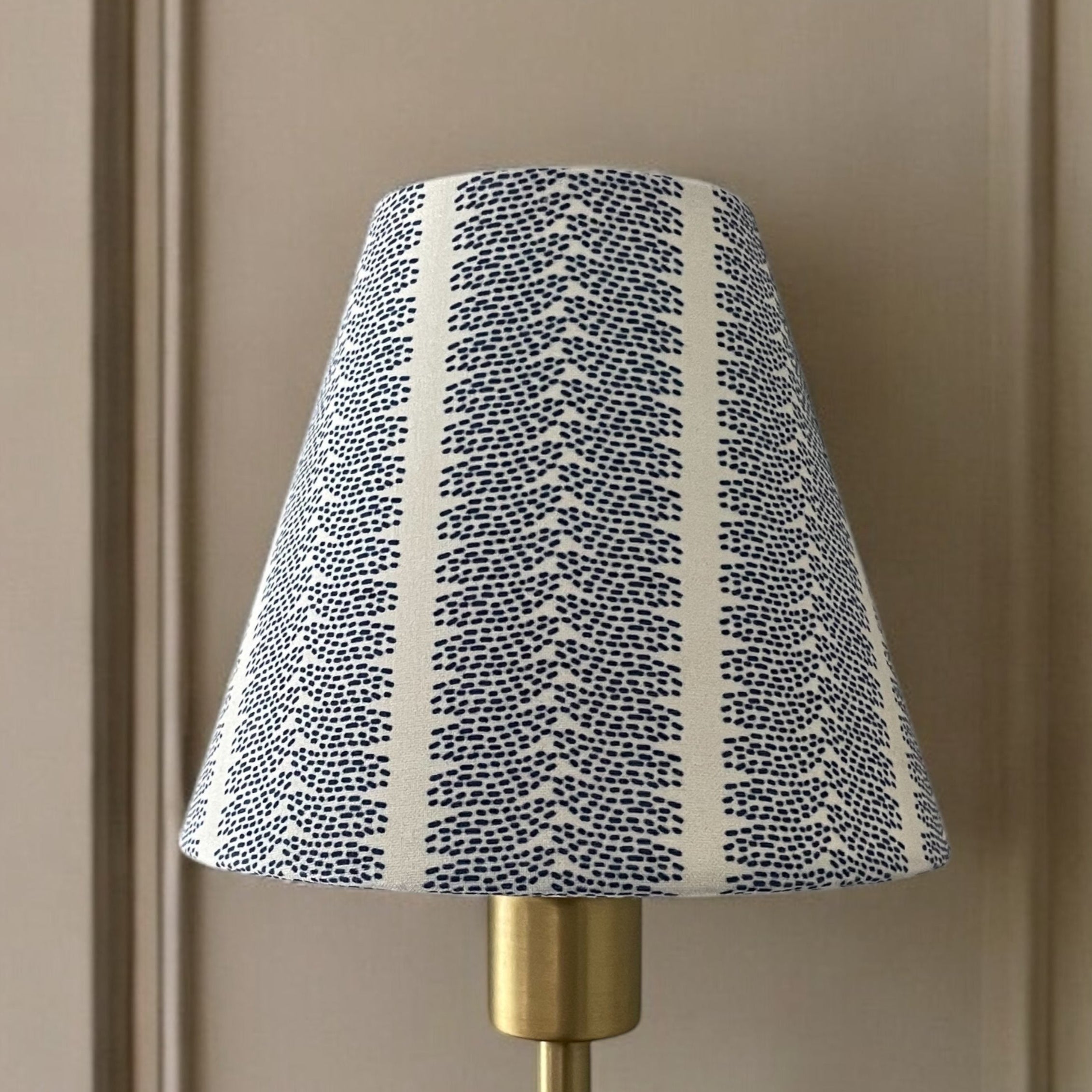 Blue Striped Sconce Shade in Dottie