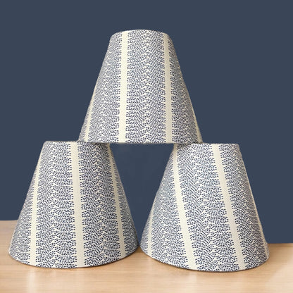Blue Striped Sconce Shade in Dottie