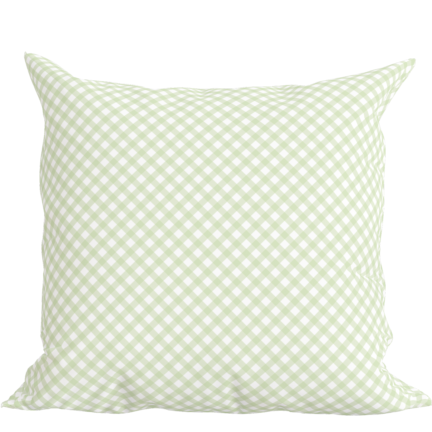 Green Check Pillow in Trellis