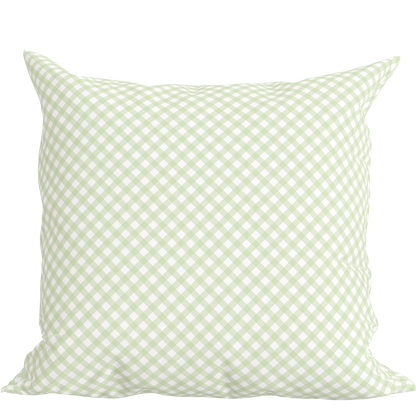 Green Check Pillow in Trellis