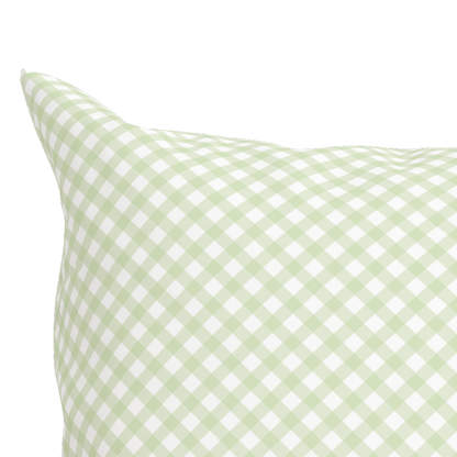 Green Check Pillow in Trellis