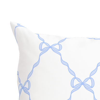 Blue Bow Pillow in Windsor
