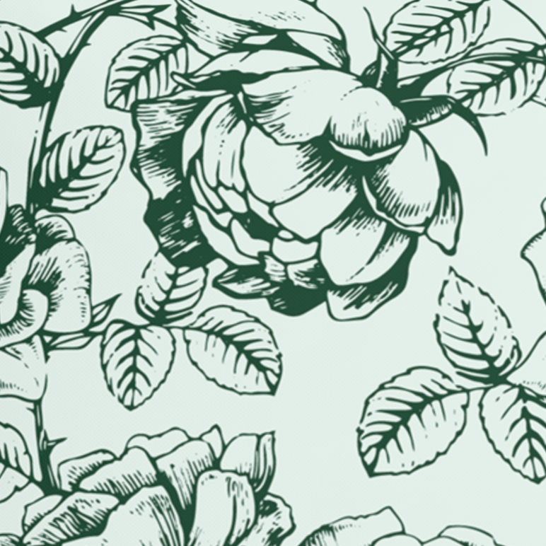 Mint Green Floral Pillow in Emmaline