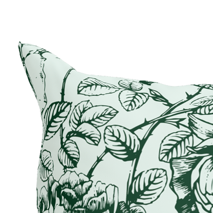 Mint Green Floral Pillow in Emmaline