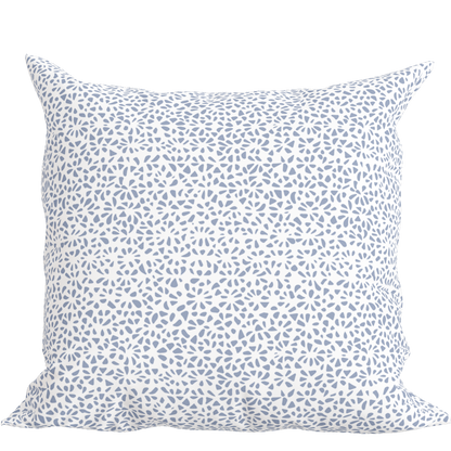 Modern Blue Pillow in Petal Party