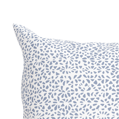 Modern Blue Pillow in Petal Party