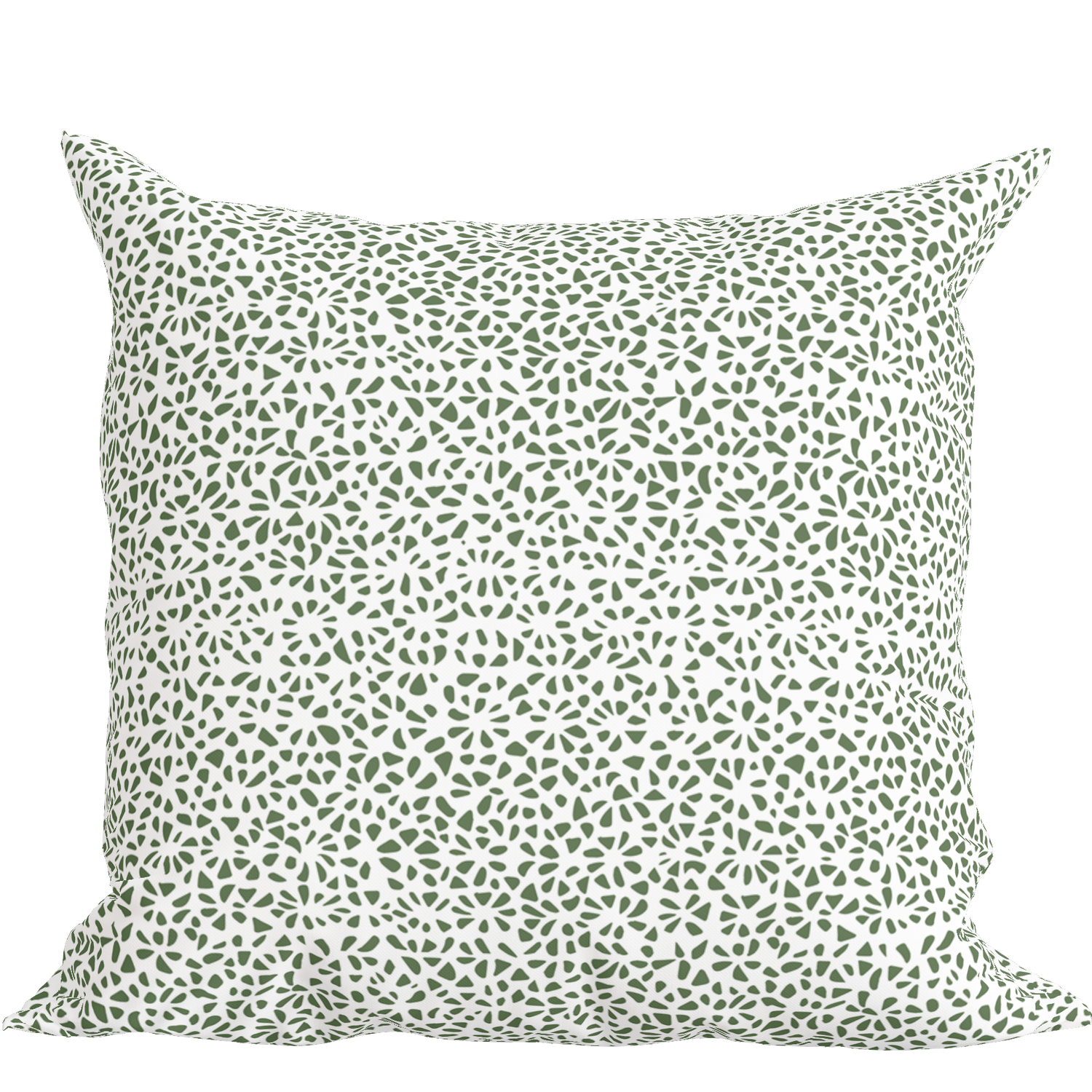 Modern Green Pillow in Tesselle