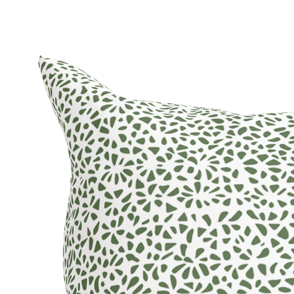 Modern Green Pillow in Tesselle