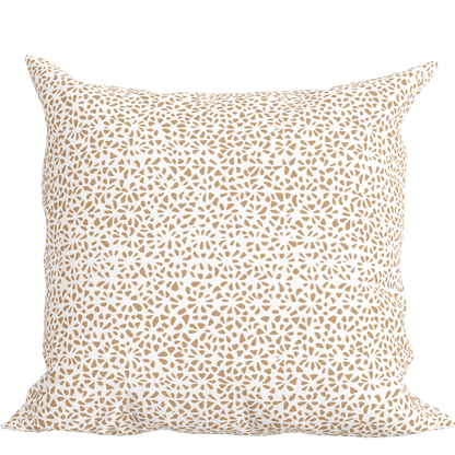 Modern Tan Pillow in Tesselle