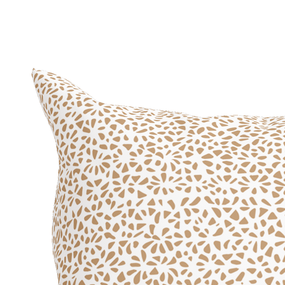 Modern Tan Pillow in Tesselle