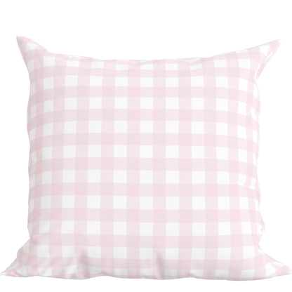 Classic Pink Check Pillow