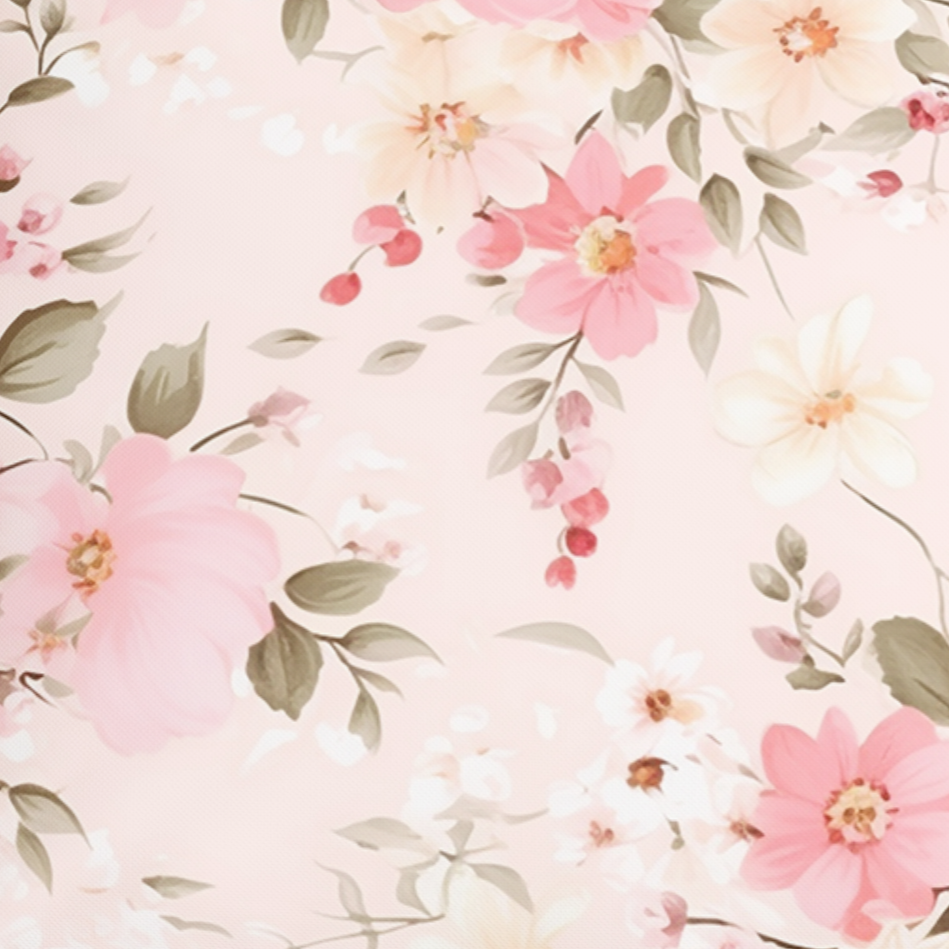 Pink Floral Pillow in Blooming Grace