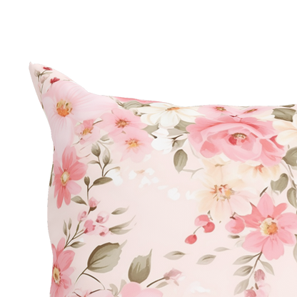 Pink Floral Pillow in Blooming Grace