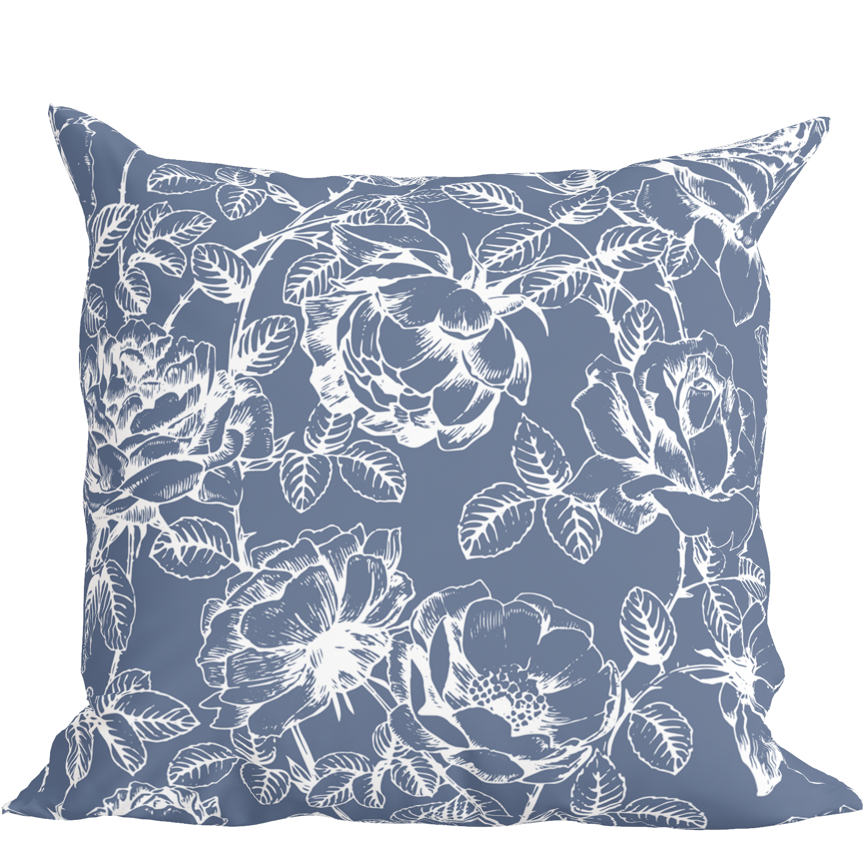 Williamsburg Blue Floral Pillow in Emmaline