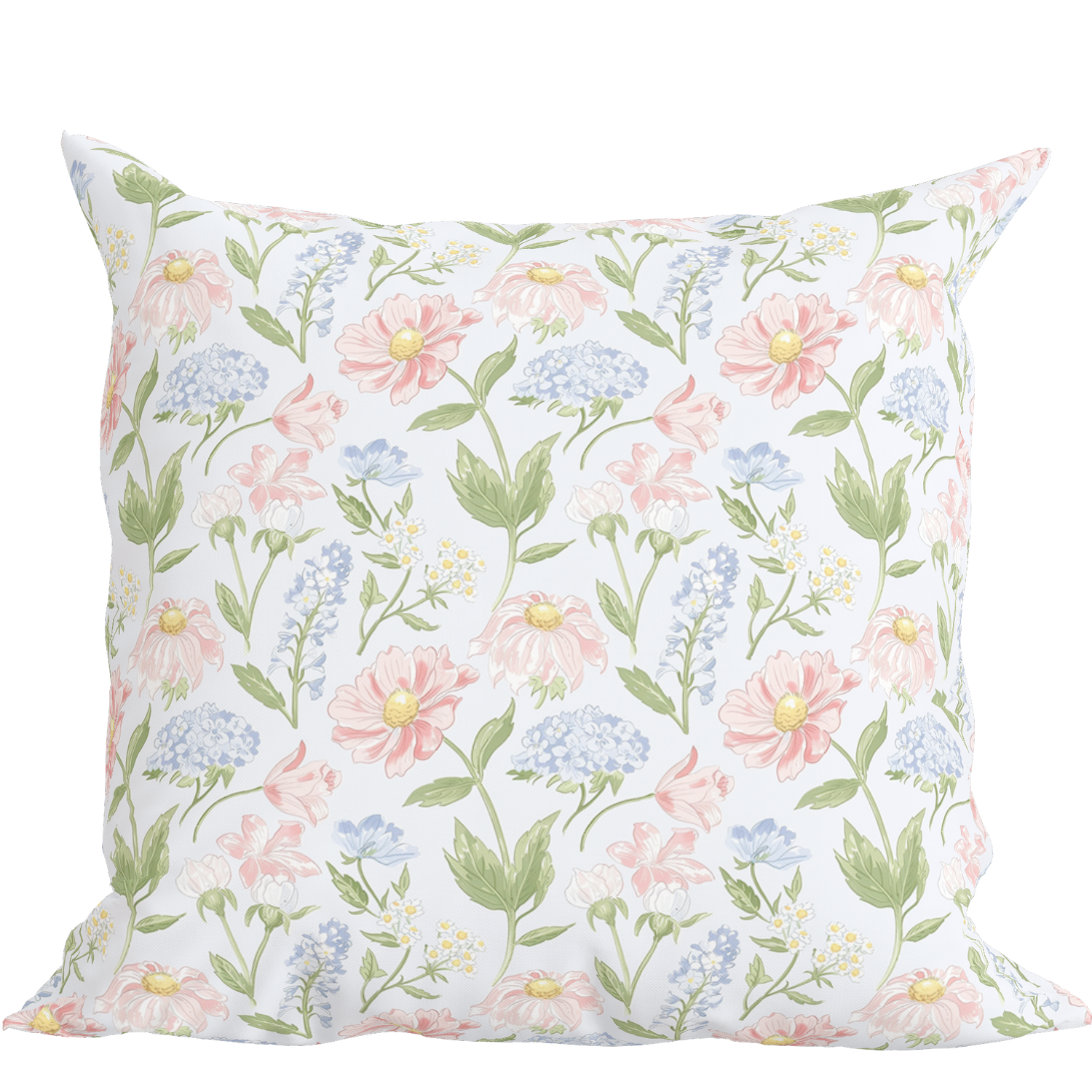 Pastel Floral Pillow in Meadow