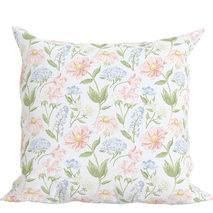 Pastel Floral Pillow in Meadow