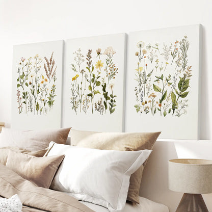 Minimalist Wild Plants. Botanical Poster Art Decor
