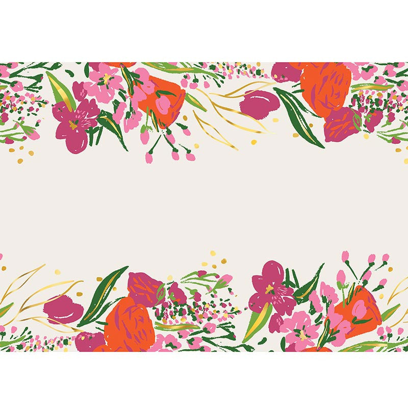 Paper Table Runner - Flowers
