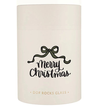 DOF Rocks Glass - Merry Christmas