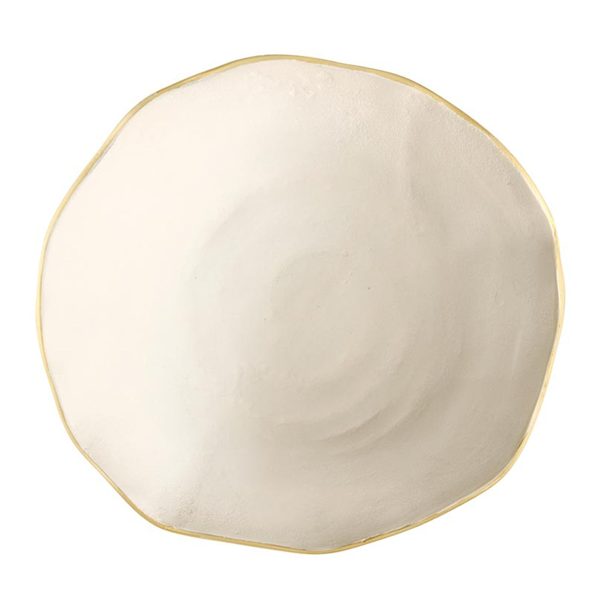 Gold Rim Aluminum Bowl - Large