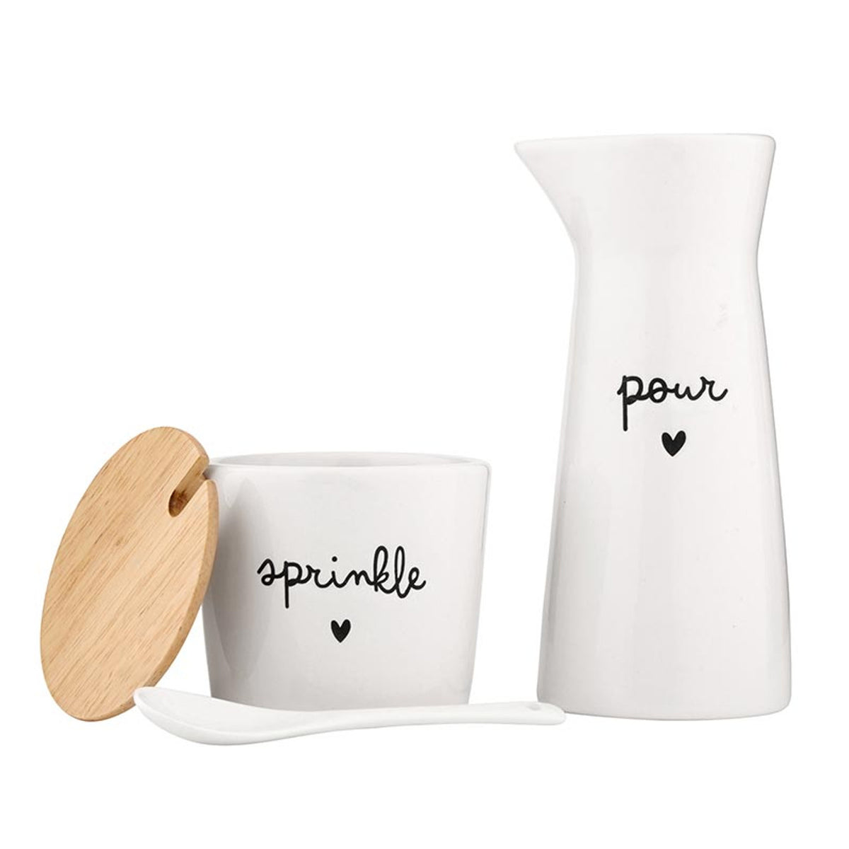 Ceramic Creamer + Sugar - Set of 2