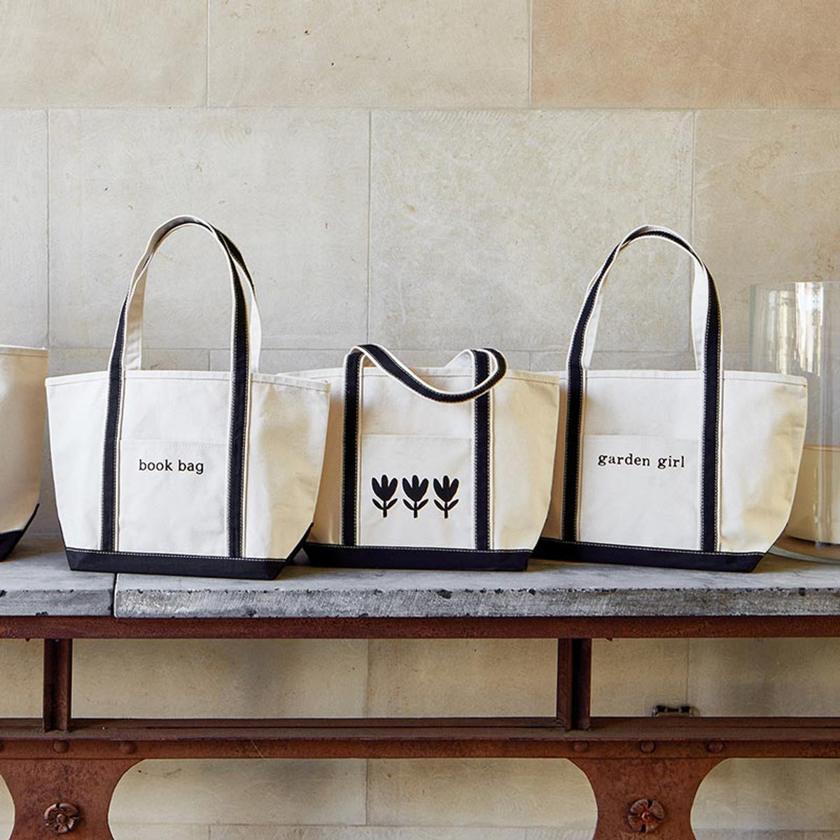 Medium Luxe Canvas Tote - Book Club