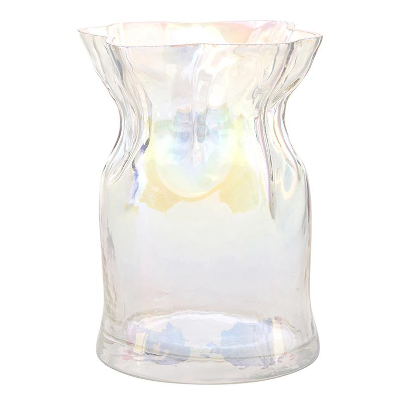 Luster Glass Cinched Bud Vase
