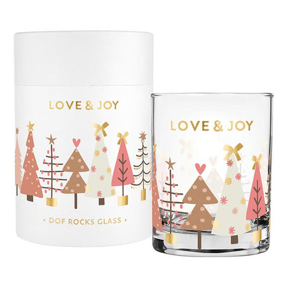 DOF Rocks Glass - Love &amp; Joy