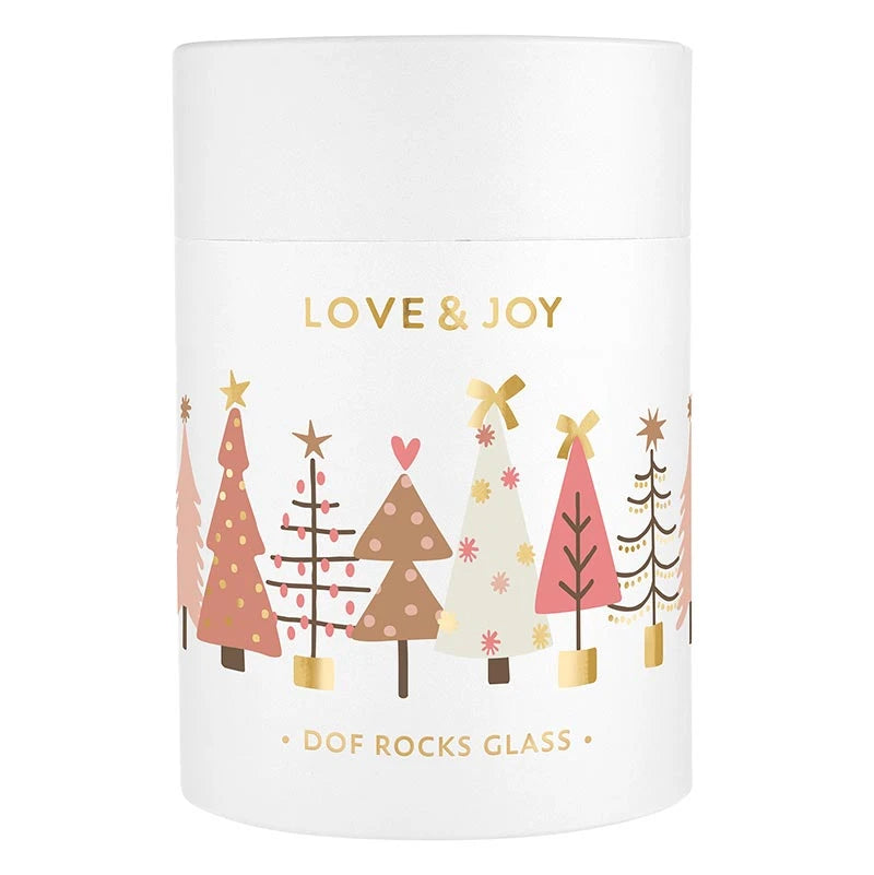 DOF Rocks Glass - Love &amp; Joy