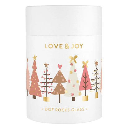 DOF Rocks Glass - Love &amp; Joy