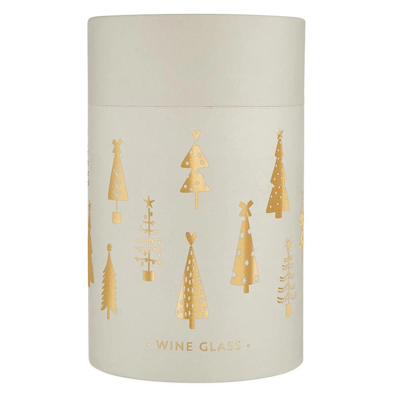 Stemless Wine Glass - Gold Trees