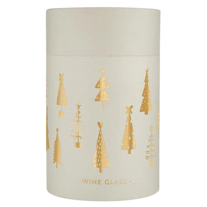 Stemless Wine Glass - Gold Trees