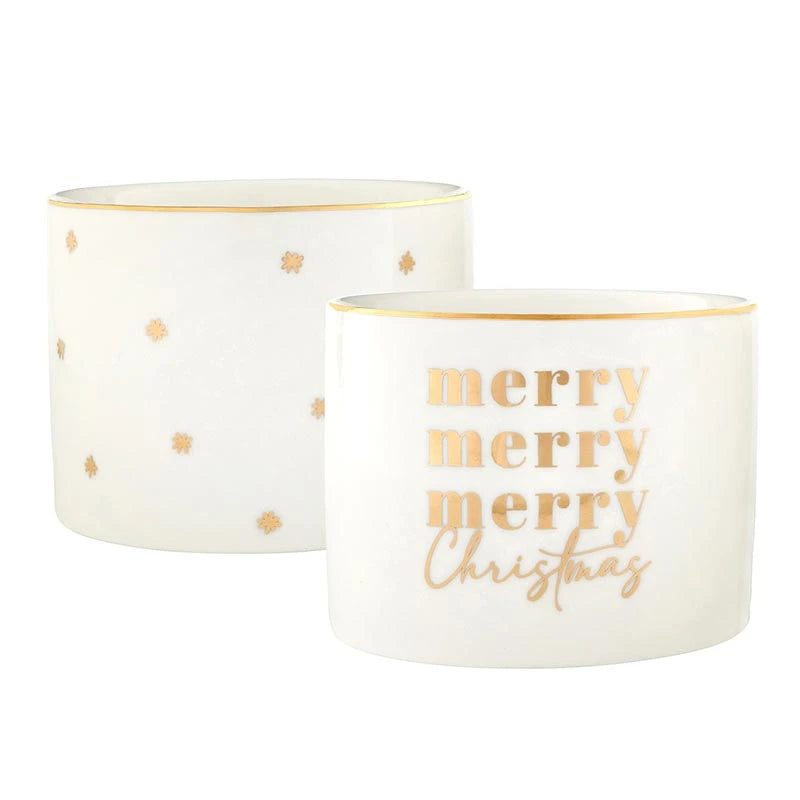 Gold Foil Dip Bowls Book Box - Merry Christmas