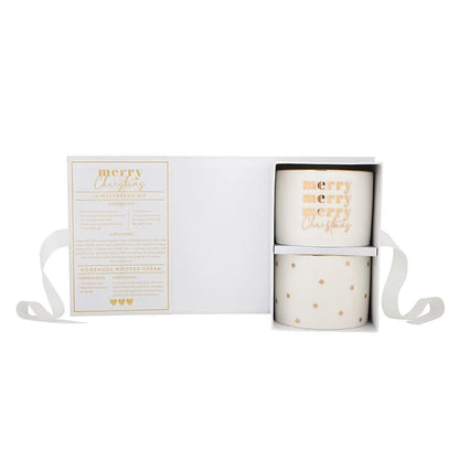 Gold Foil Dip Bowls Book Box - Merry Christmas