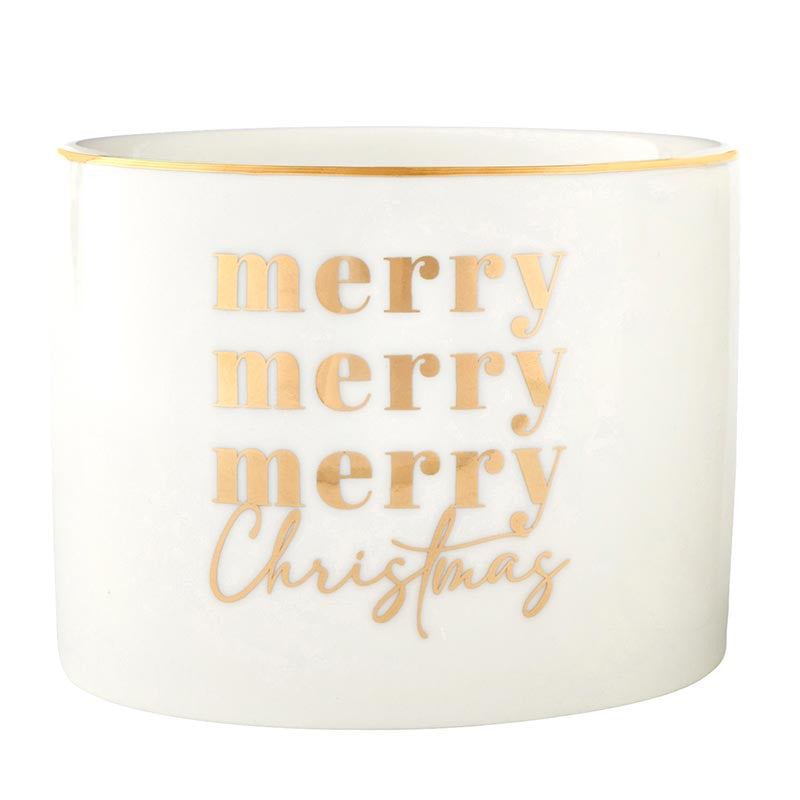 Gold Foil Dip Bowls Book Box - Merry Christmas