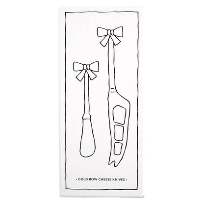 Gold Bow Cheese Knives - Set of 2