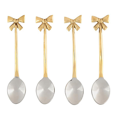 Gold Bow Spoons - Set of 4