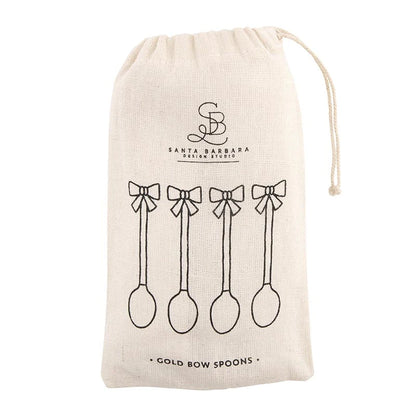 Gold Bow Spoons - Set of 4