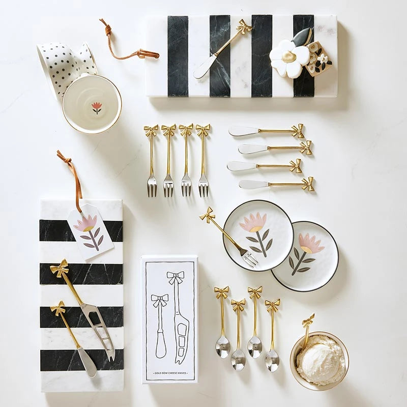 Gold Bow Forks - Set of 4