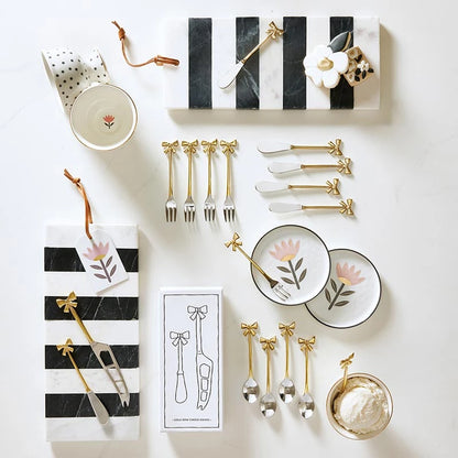Gold Bow Forks - Set of 4