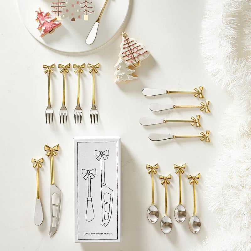 Gold Bow Forks - Set of 4