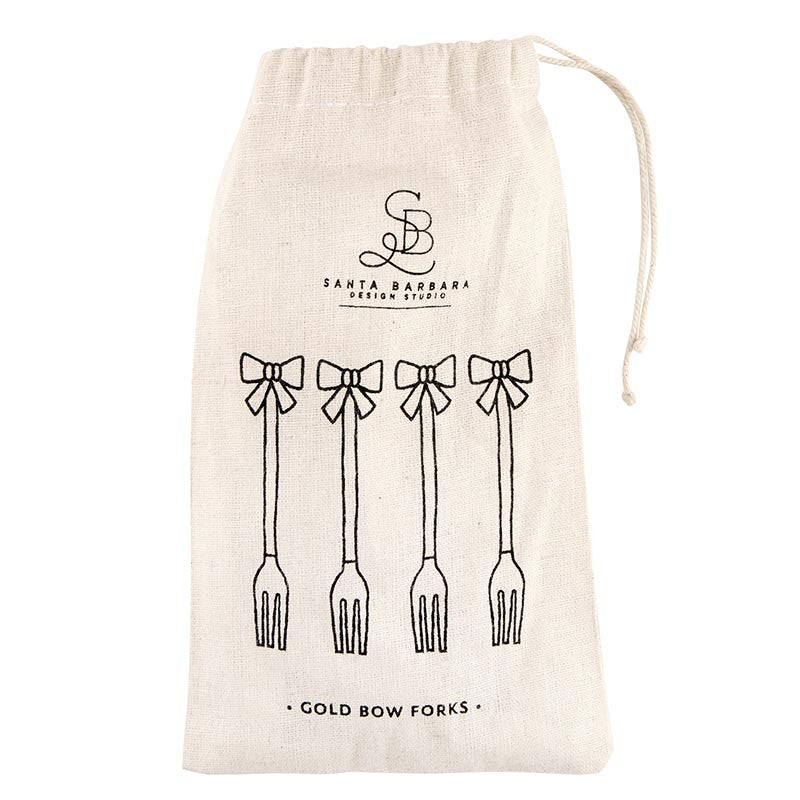 Gold Bow Forks - Set of 4