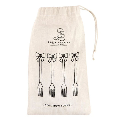Gold Bow Forks - Set of 4