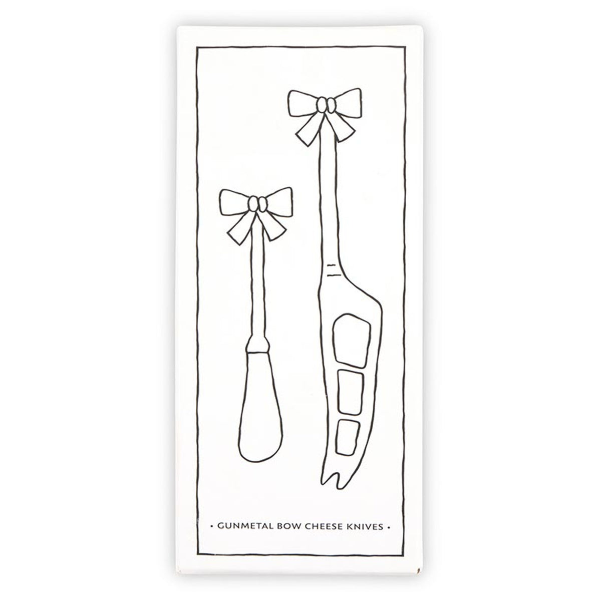 Gun Metal Bow Charcuterie Essentials Cheese Knives - Set of 2