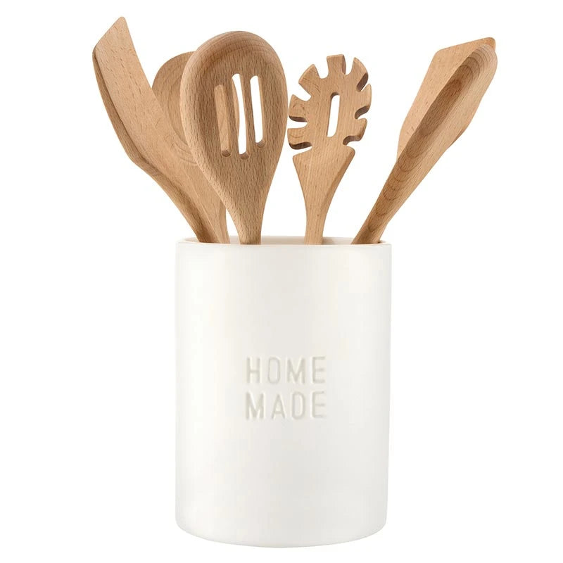 Face to Face Ceramic Utensil Holder - Home Made